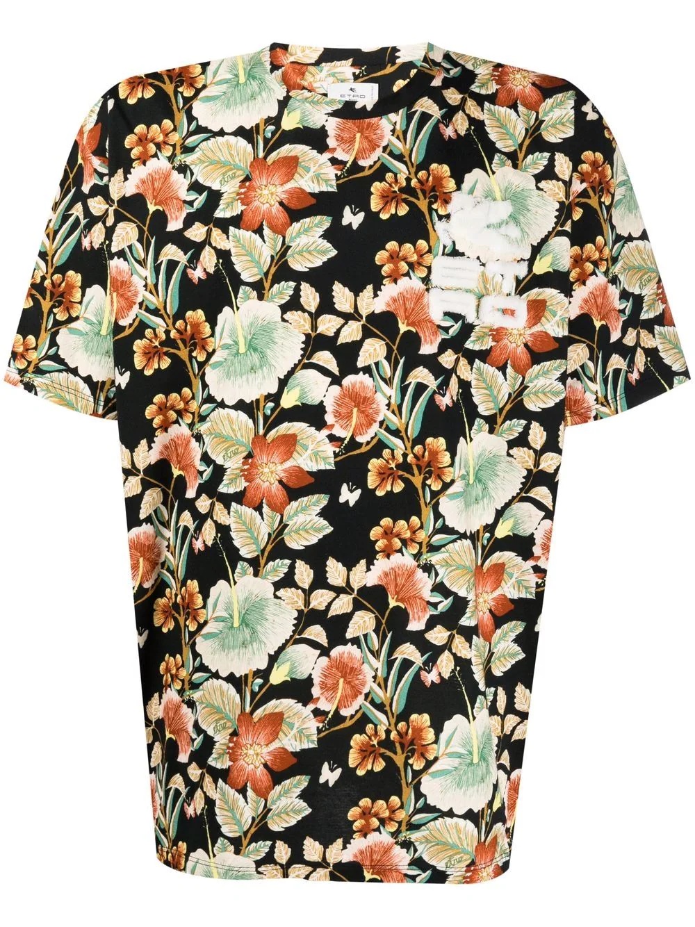 floral print T-shirt - 1