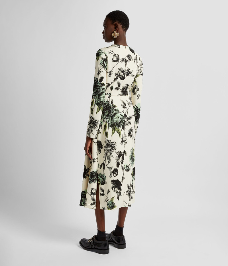 LONG SLEEVE DRAPED MIDI DRESS 3