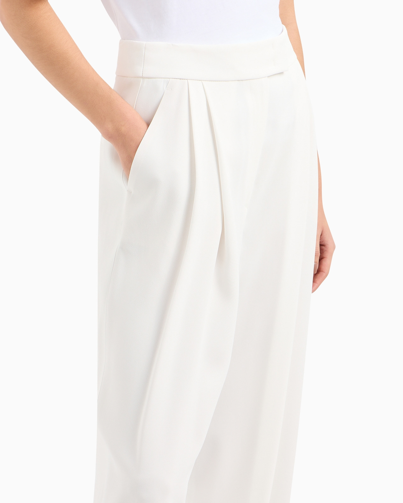 Envers-satin palazzo trousers with darts - 5