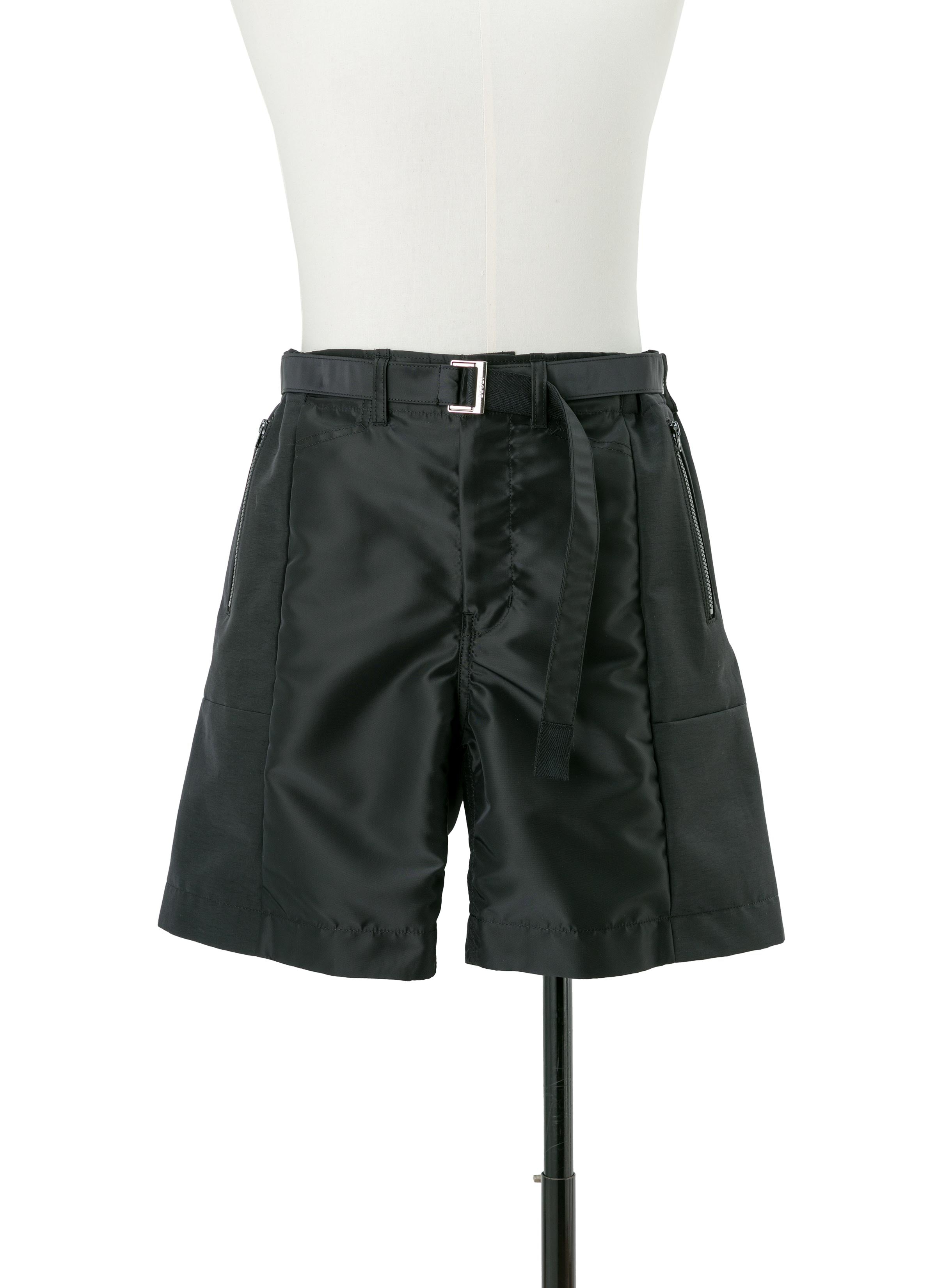 Nylon Twill x Grosgrain Shorts - 1