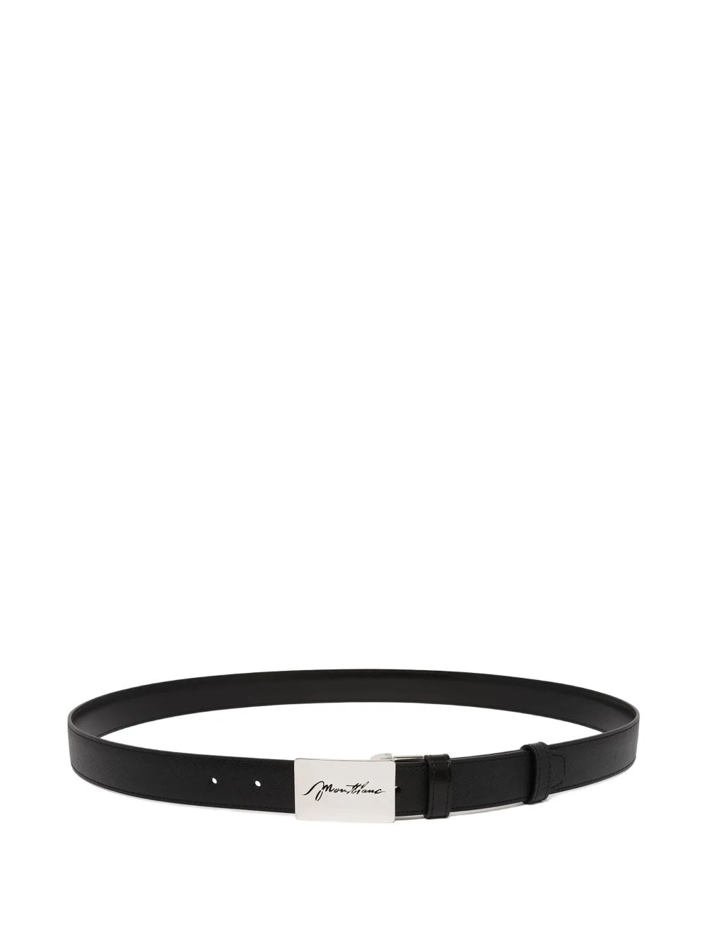 logo-engraved saffiano-leather belt - 1