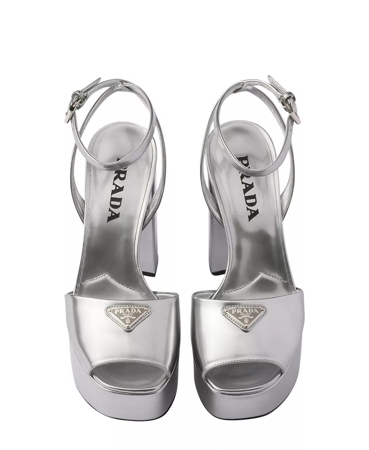 Women's Metallic Leather Platform Sandals - 3
