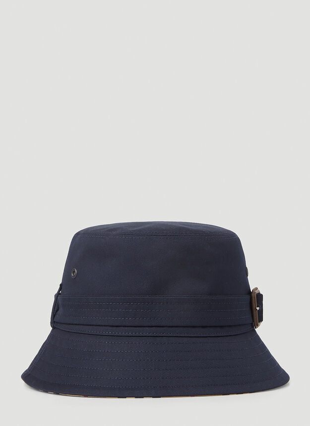 BURBERRY Belted Bucket Hat in Blue - 1