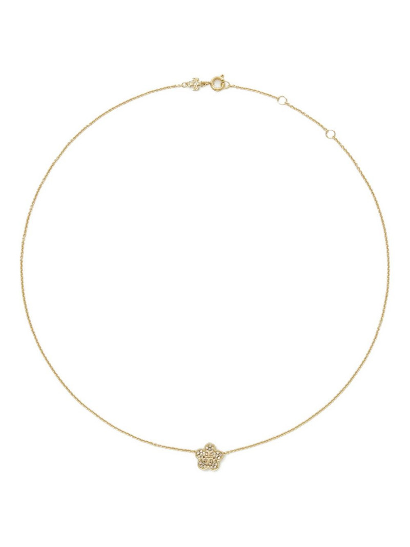Forget Me Not pavé pendant necklace 1