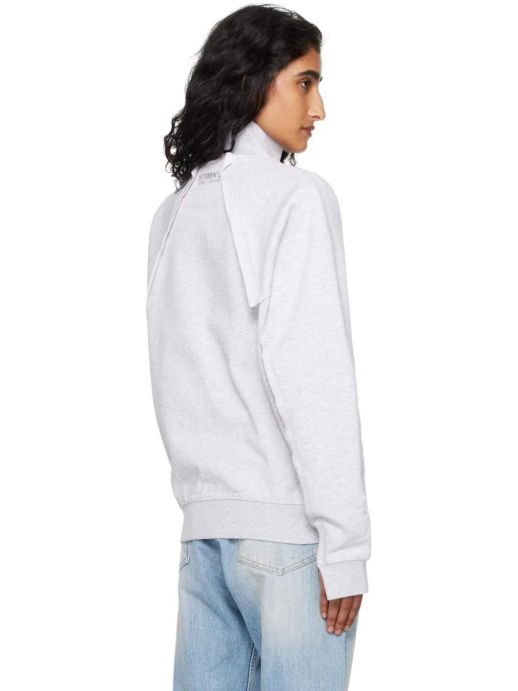 Gray Patched Zip-Up Jacket - 3