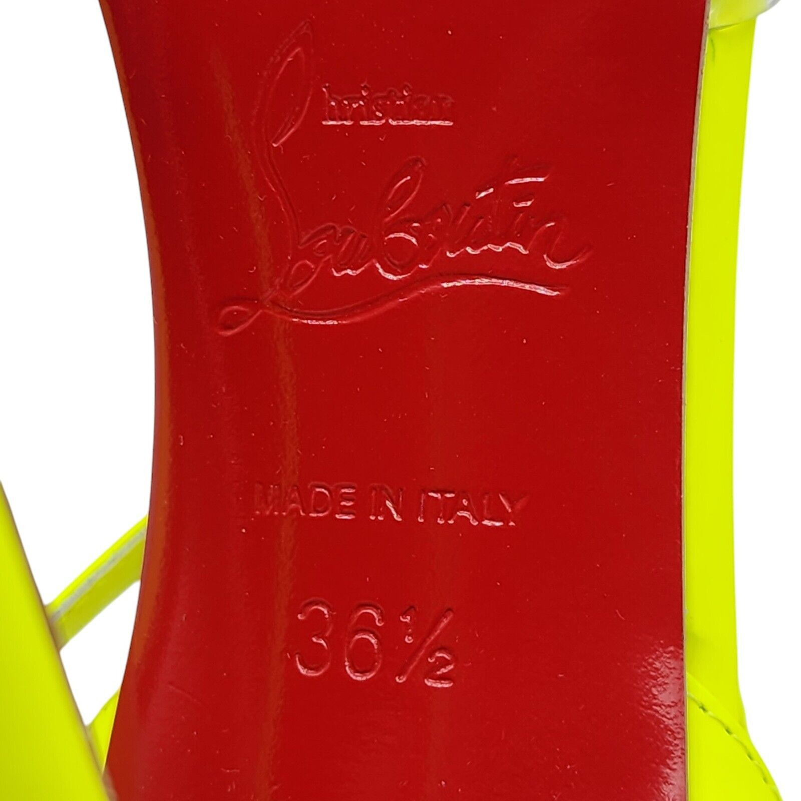 Christian Louboutin Spikaqueen Crystal Pumps 100MM - Leather - Yellow 36.5 6US - 8