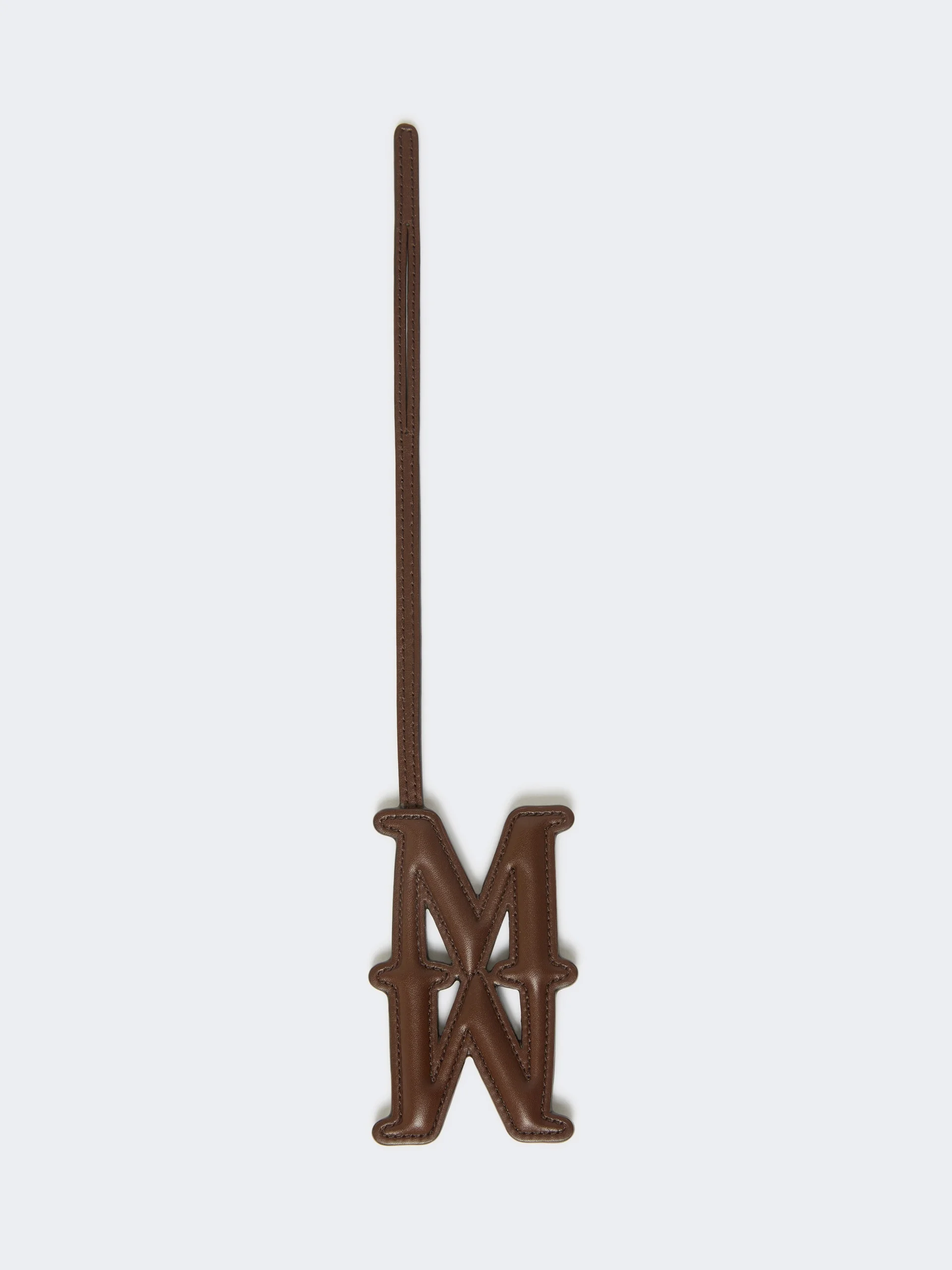 CHARM Leather Monogram charm - COCOA - 1