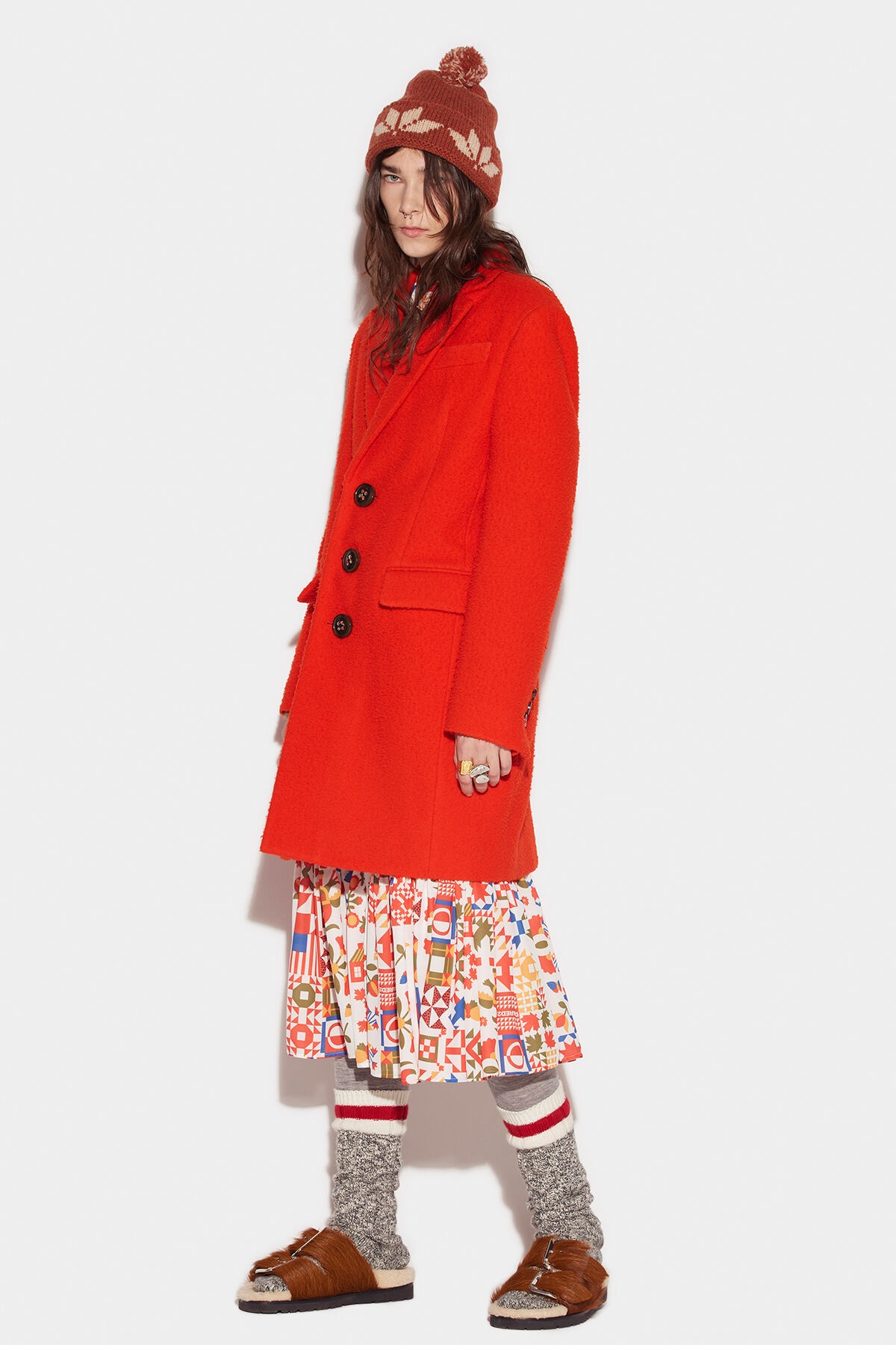 THREE BUTTON STRAIGHT COAT - 3