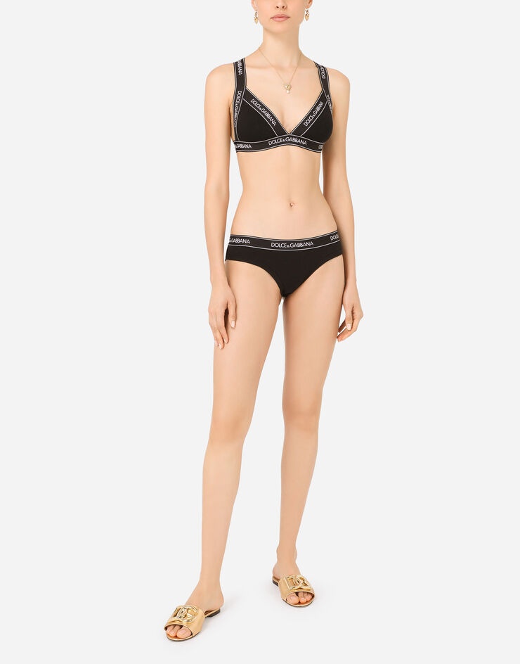 Triangle bra with stretchy branded trims - 2