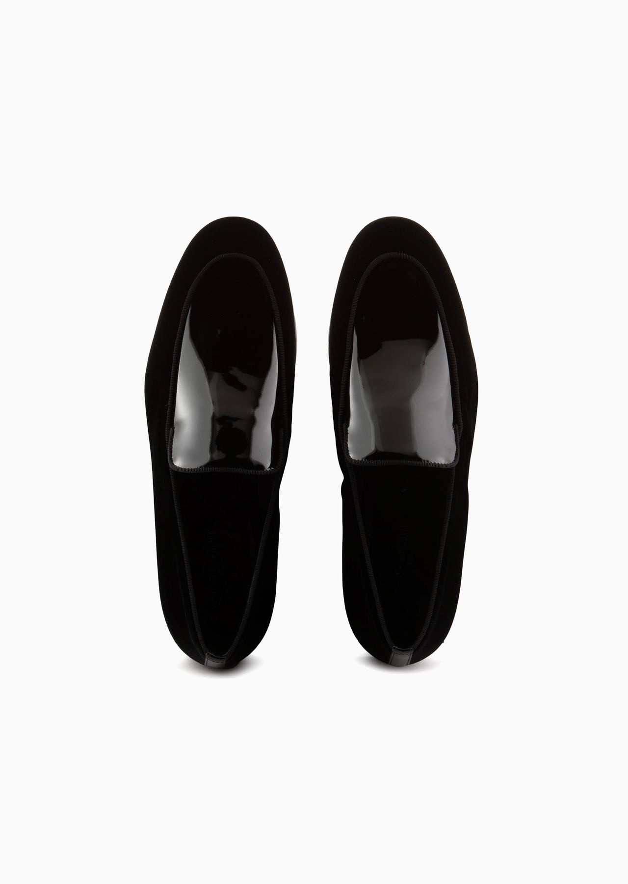 Velvet loafers with patent-leather detail - 3