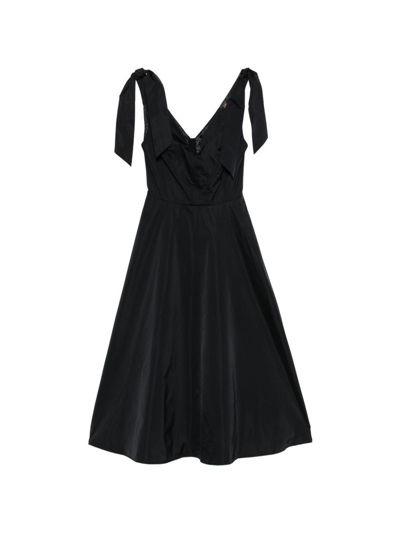 tie-shoulder V-neck midi dress 1