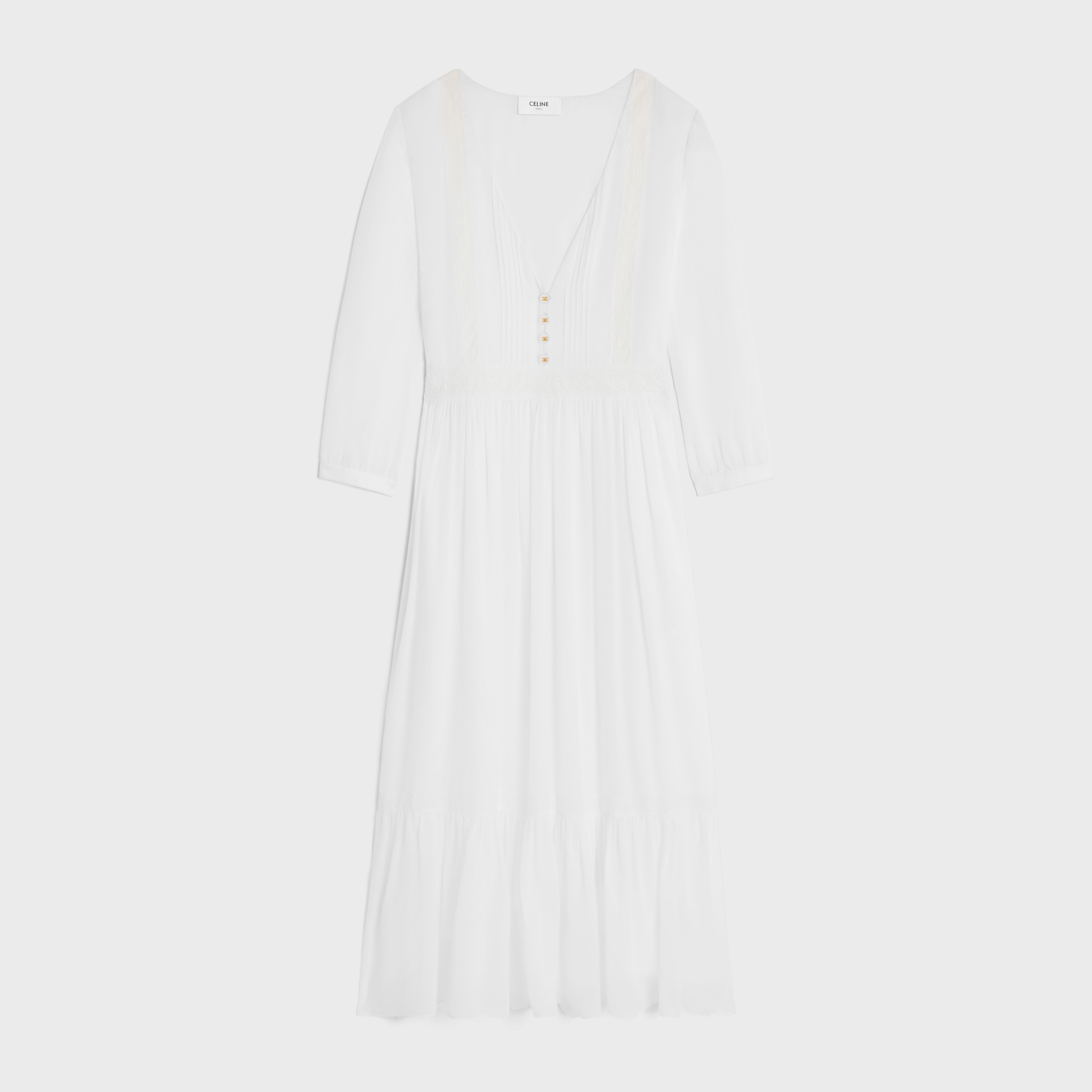 maxi dress in cotton twill - 1