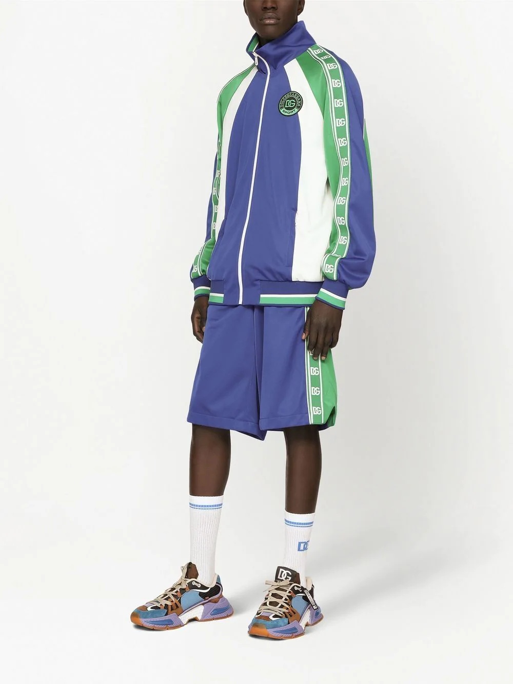 colour-block track jacket - 3