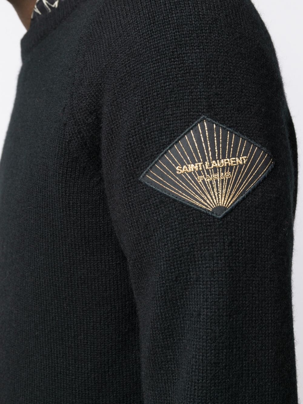 logo patch cashmere jumper - 5