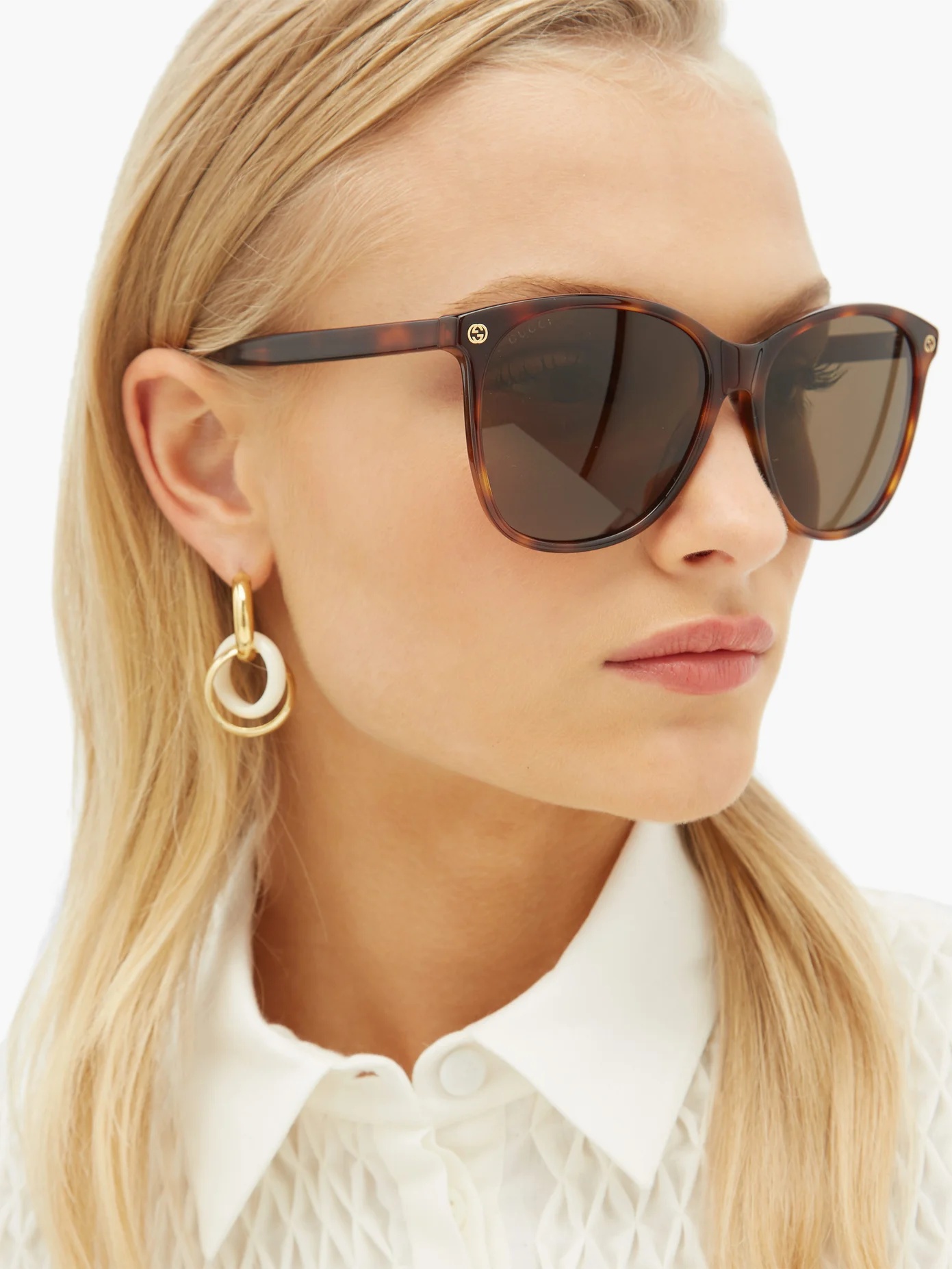 Oversized square-frame acetate sunglasses - 2