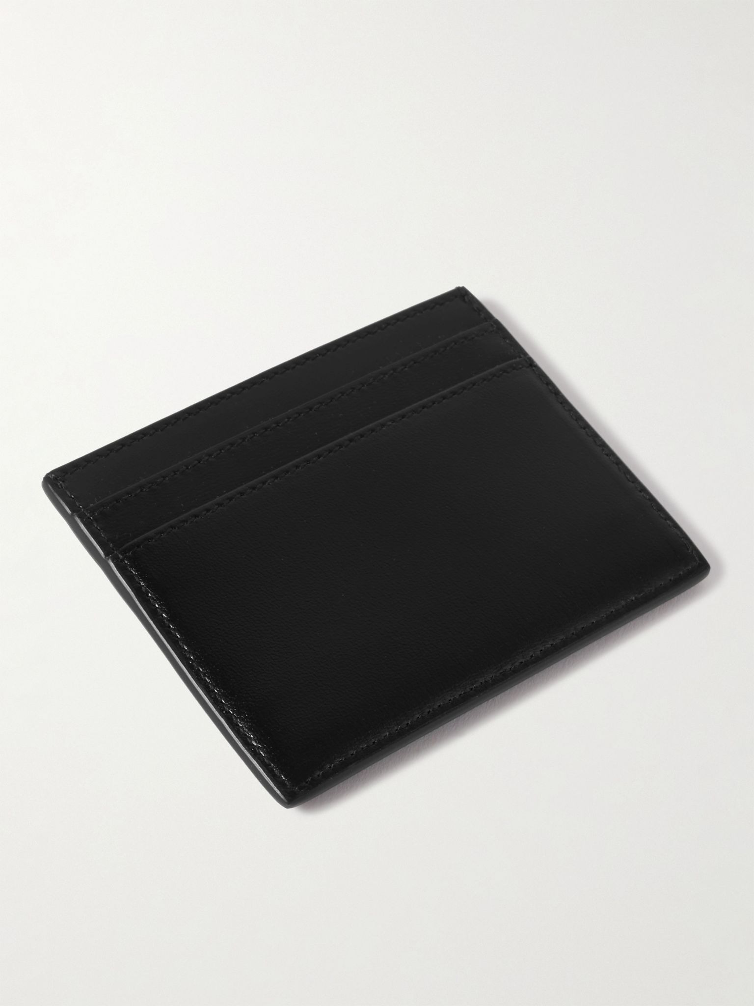 Cassandre Logo-Appliquéd Leather Cardholder Black - 2