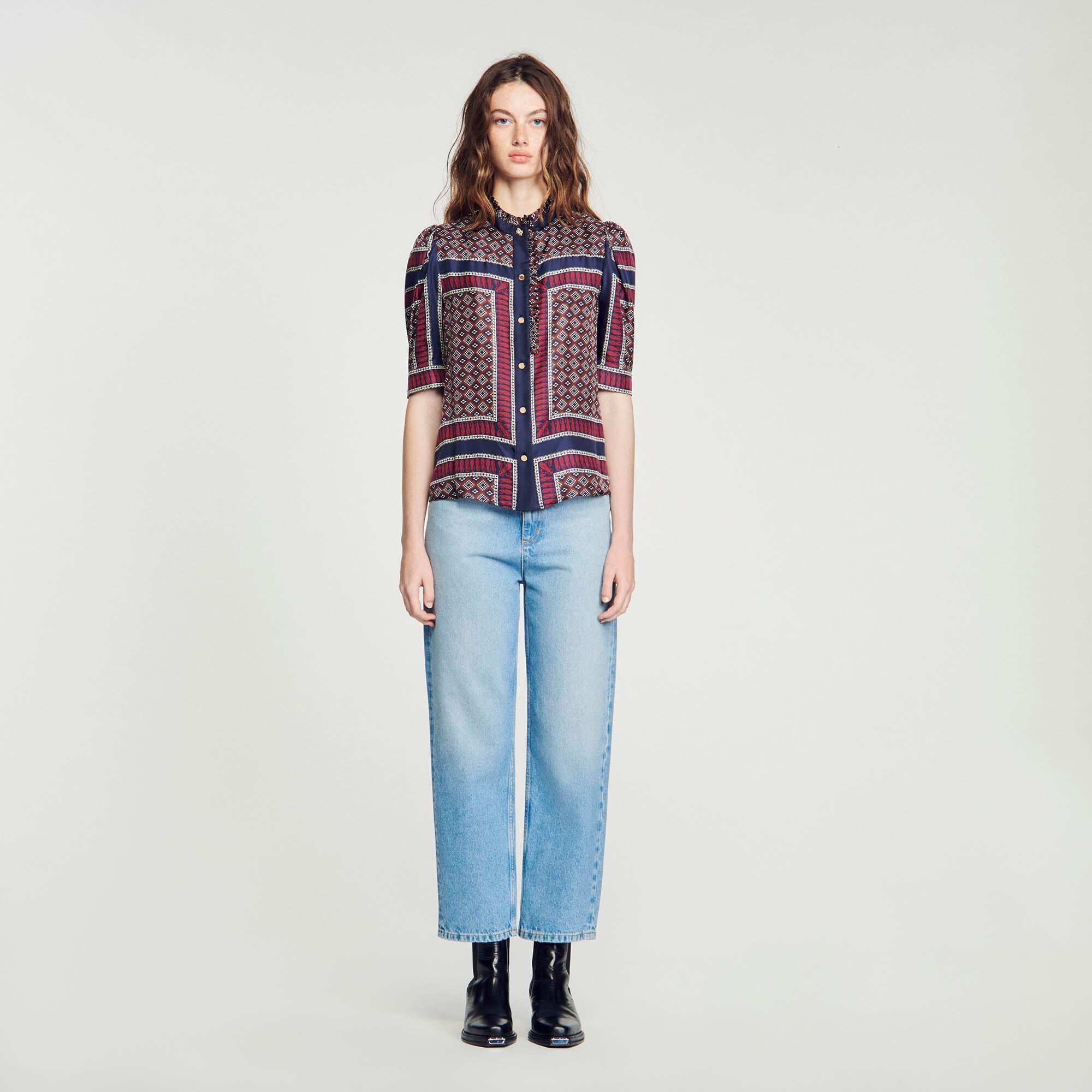 PATTERNED SILK SHIRT - 3