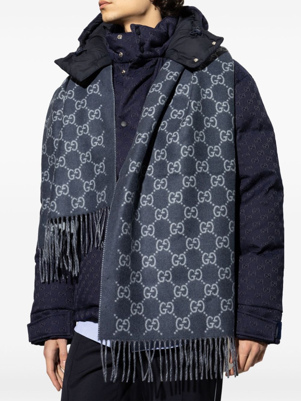 GG cashmere scarf - 4