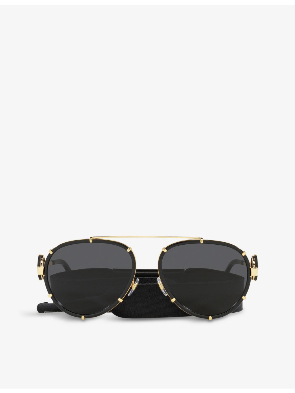 VE2232 logo-engraved aviator sunglasses - 1