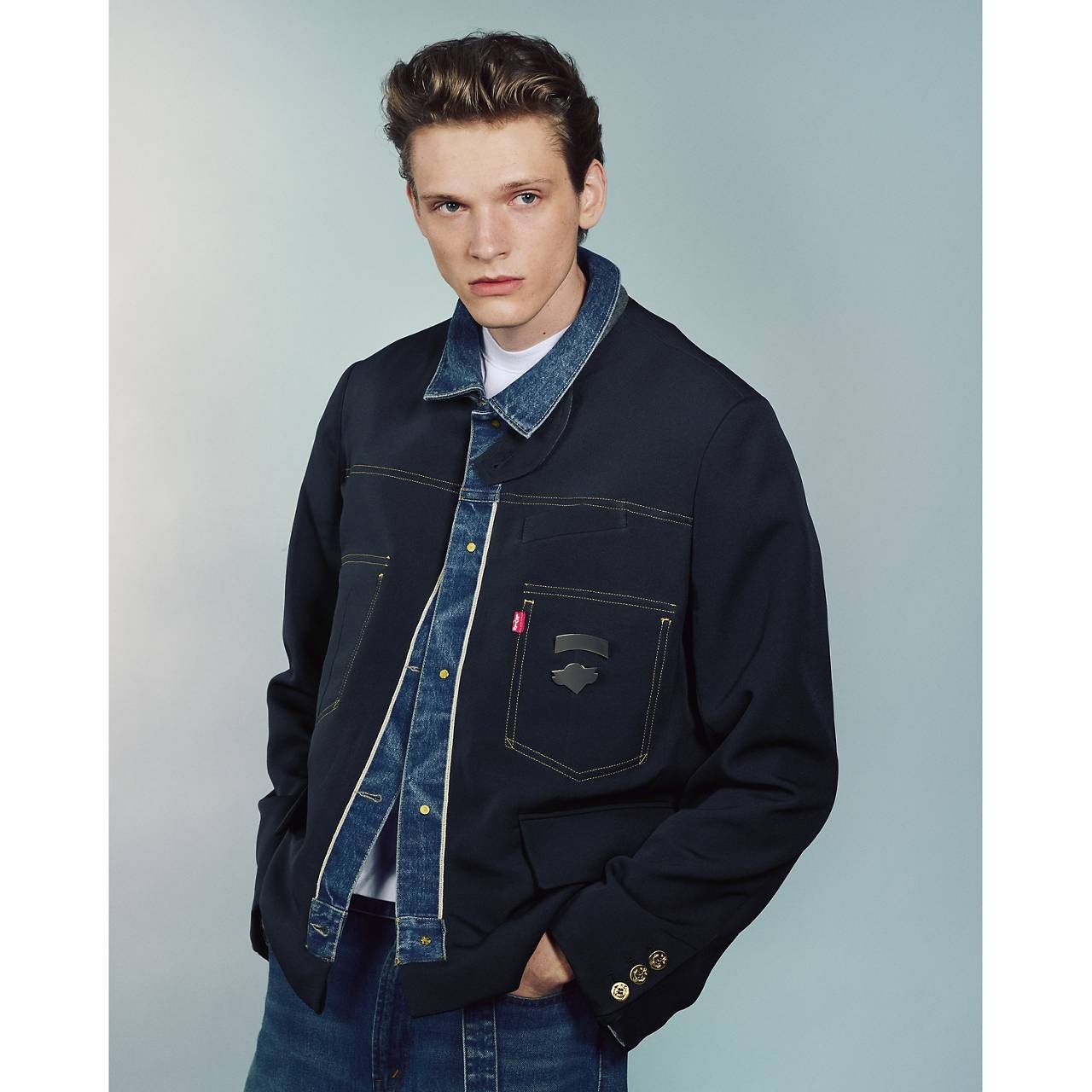 LEVI’S® X SACAI MEN’S DENIM X METELASSE TWILL REVERSIBLE BLOUSON - 7