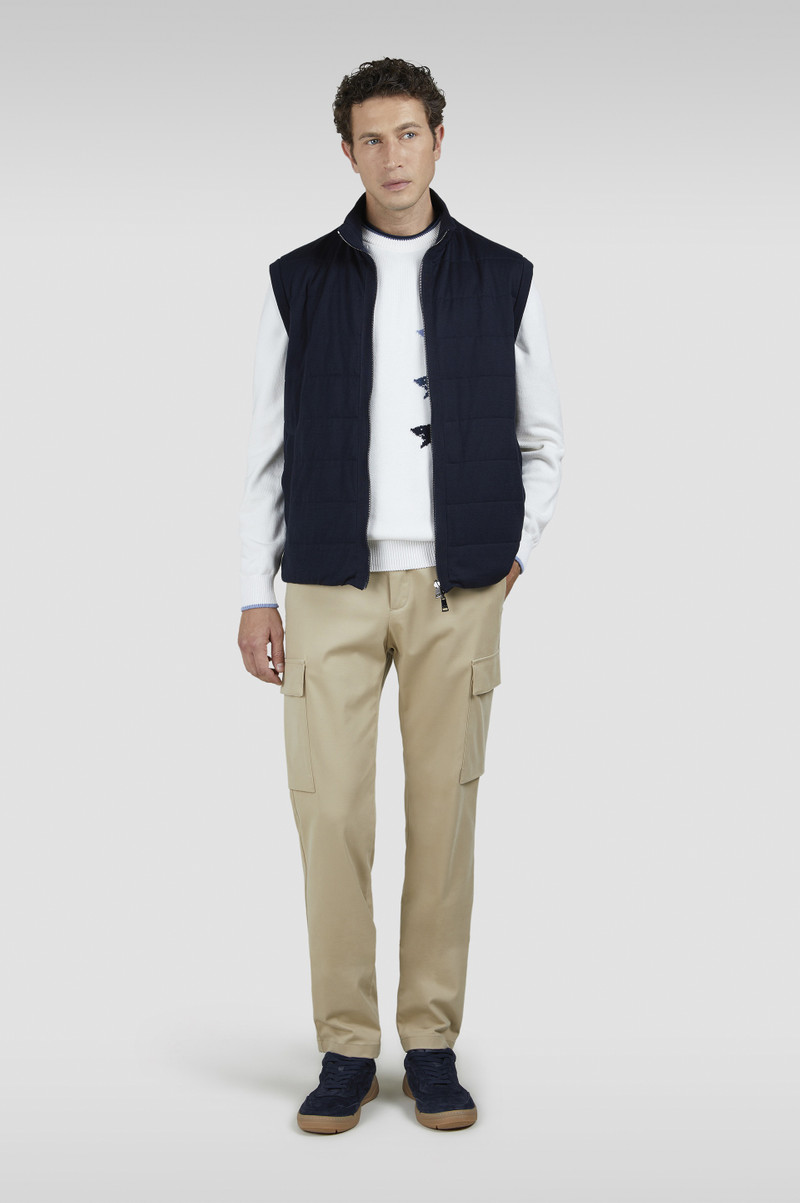 Paul & Shark REVERSIBLE VEST IN COTTON, SILK, AND TYPHOON® PLATINUM outlook