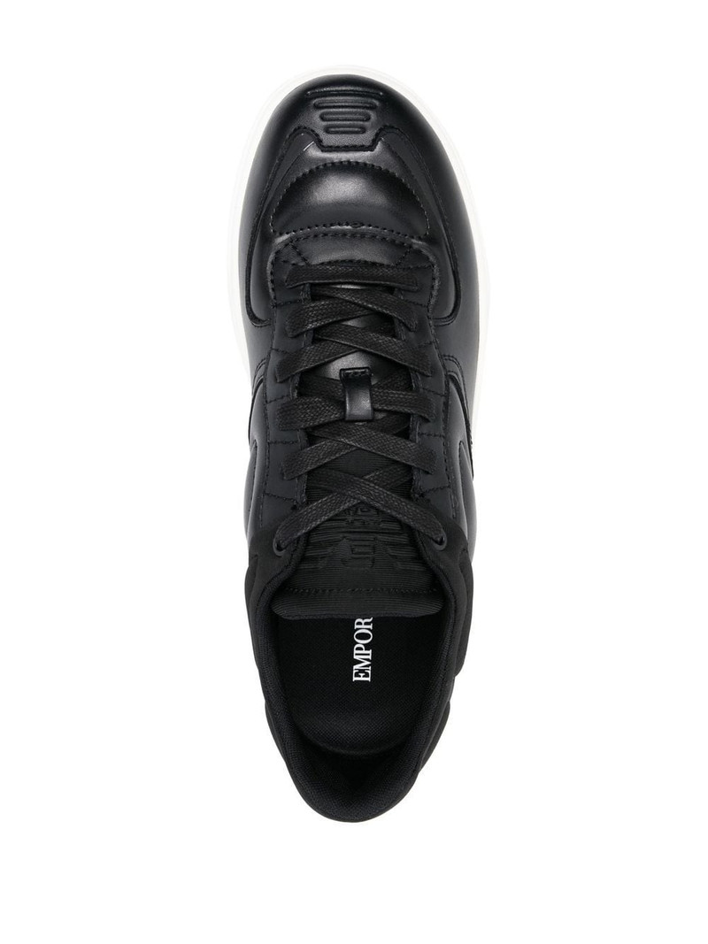 quilted hybrid lace-up sneakers 4