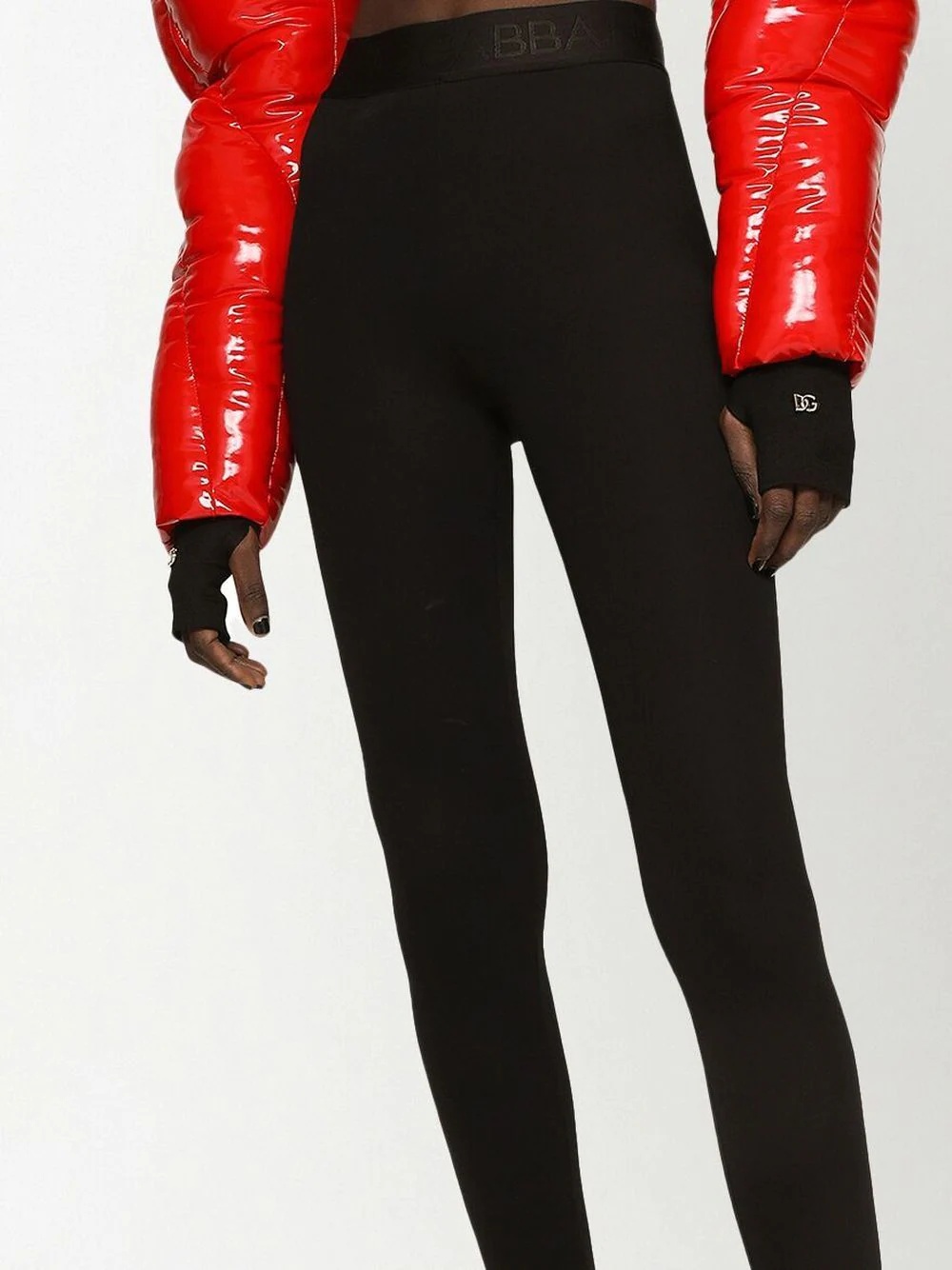 Technical jersey leggings with branded elastic - 5
