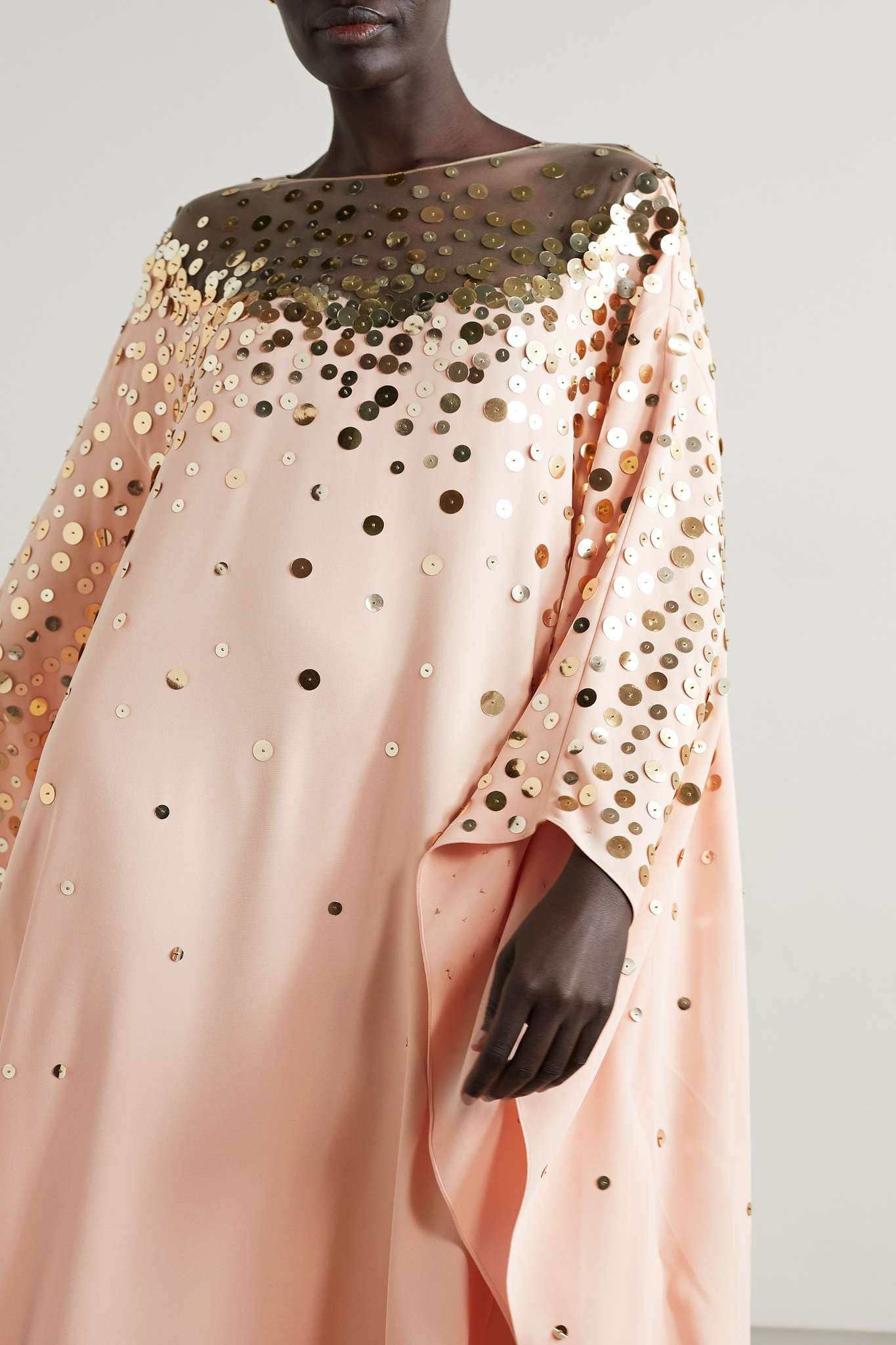 Sequin-embellished silk-blend gown - 3