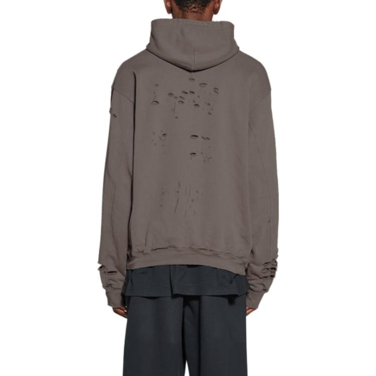Balenciaga Caps Destroyed Hoodie 'Tan' 659403TKVB67185 - 4
