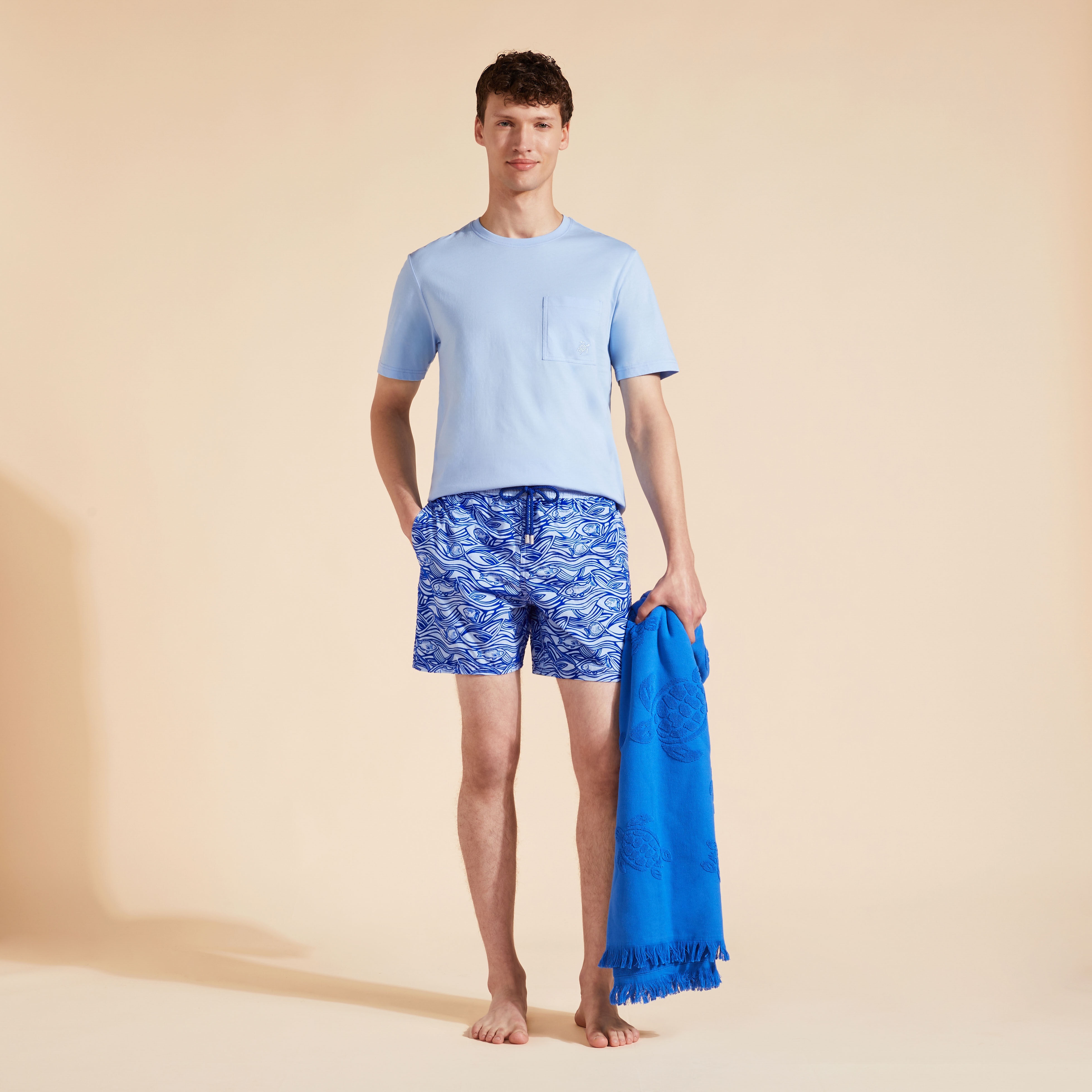 Men Swim Trunks Flocked Aquarium - 4