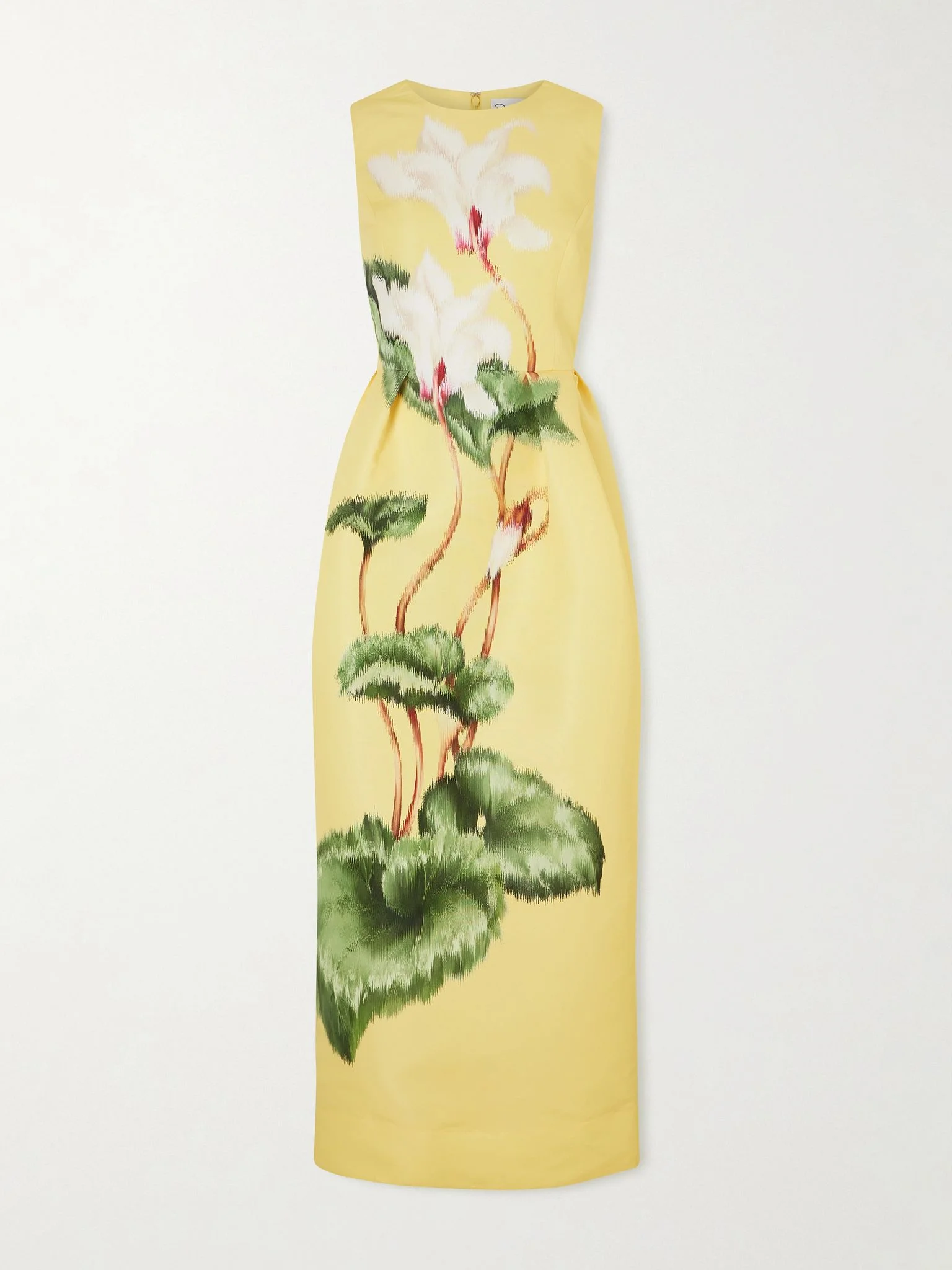 Printed faille gown Yellow - 1