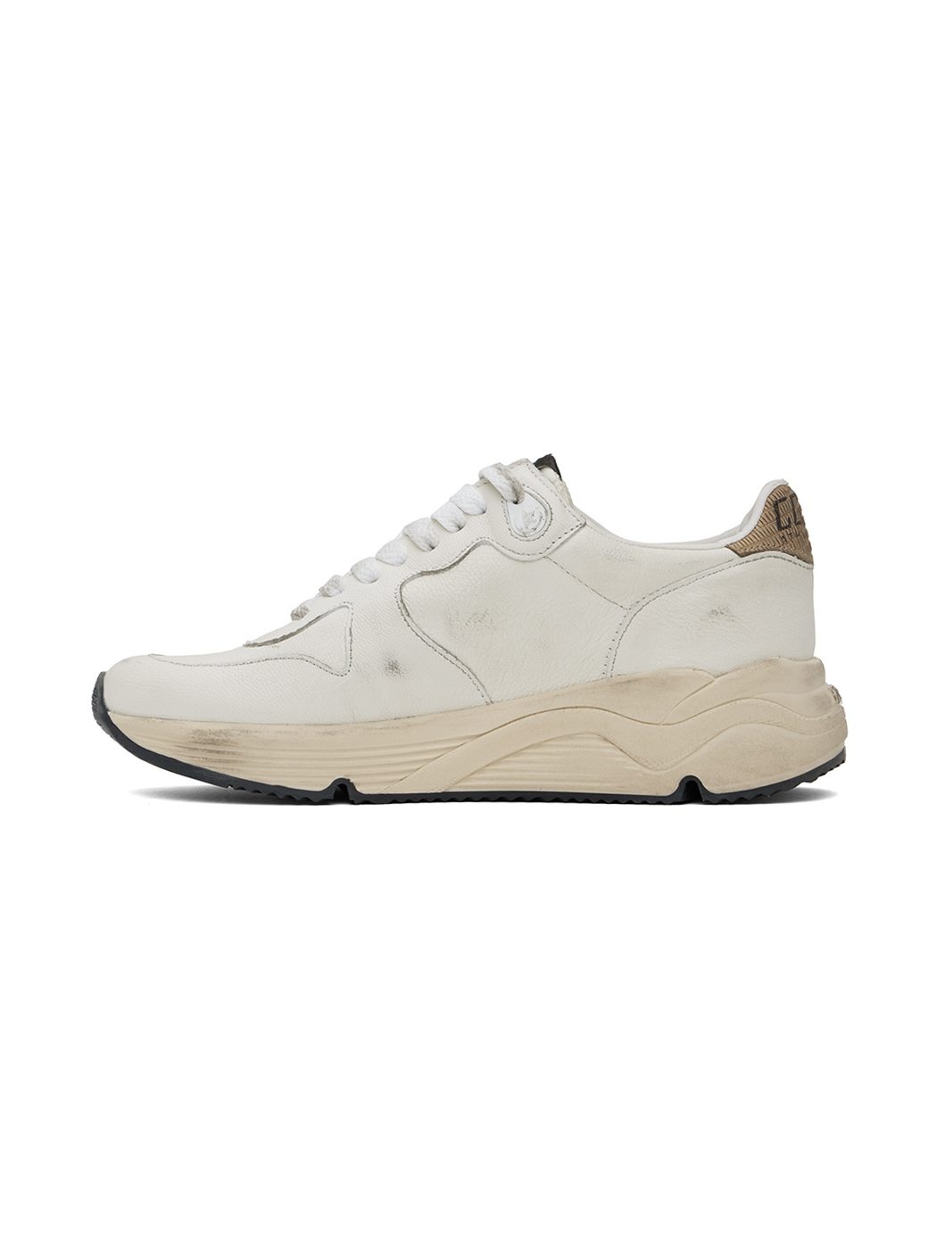 Off-White & Beige Running Sole Sneakers - 3