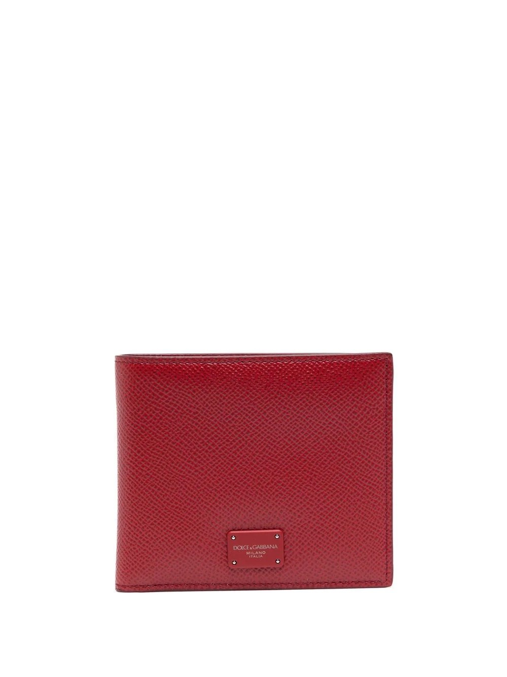 logo-plaque leather wallet - 1