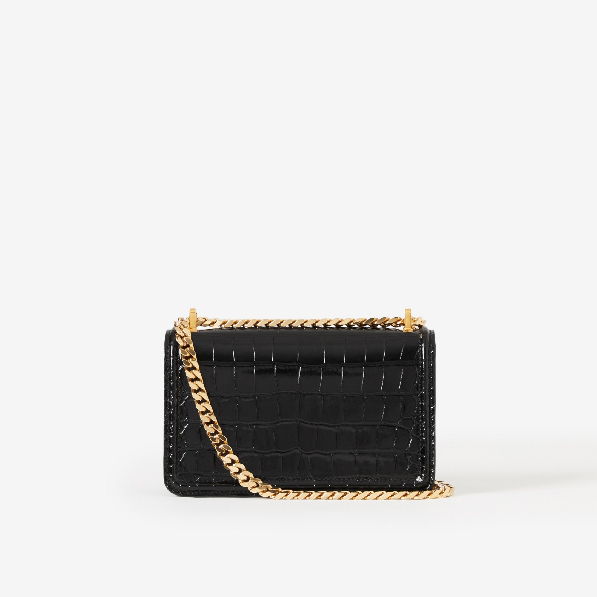Mini Embossed Leather Chain TB Bag - 3