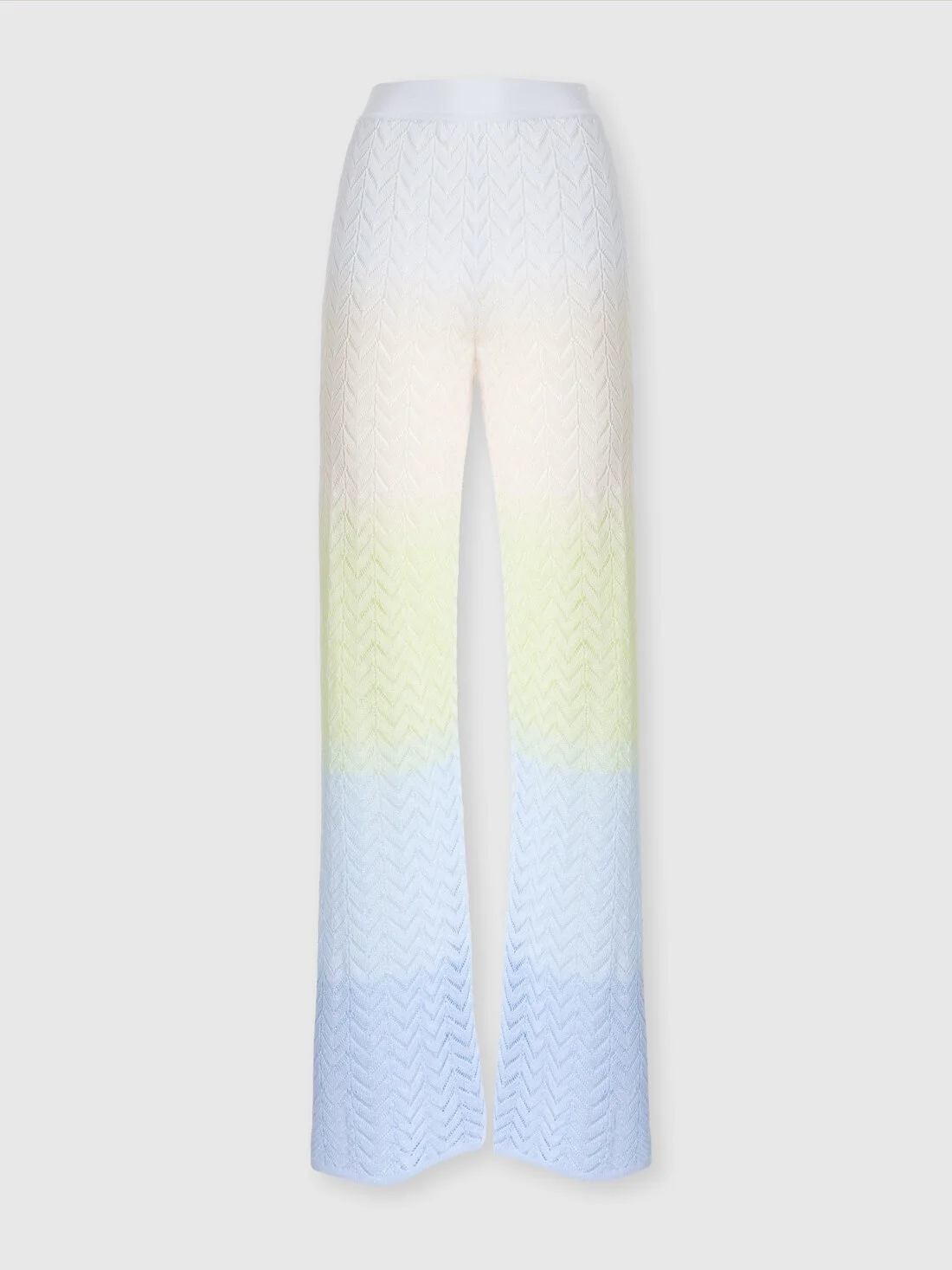 Straight trousers in gradient chevron viscose - 1