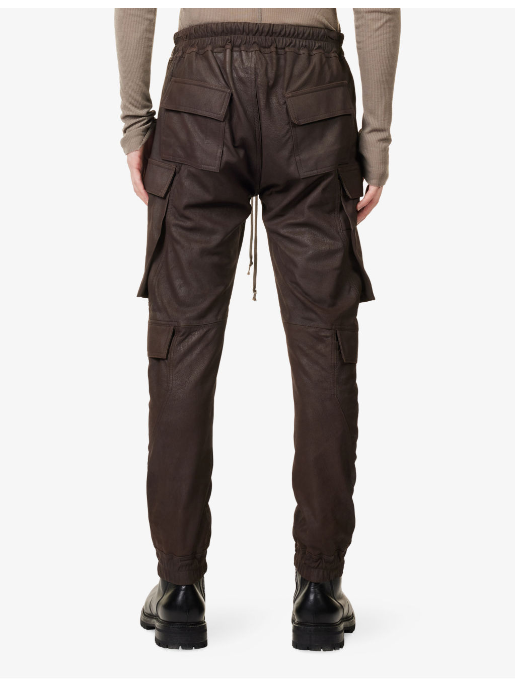 Mastodon Megacargo Tapered-Leg Leather Trousers - 4