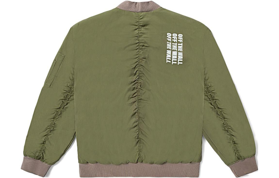 (WMNS) Vans Triple Logo Baseball Jacket 'Green' VN000BZEZBF - 2
