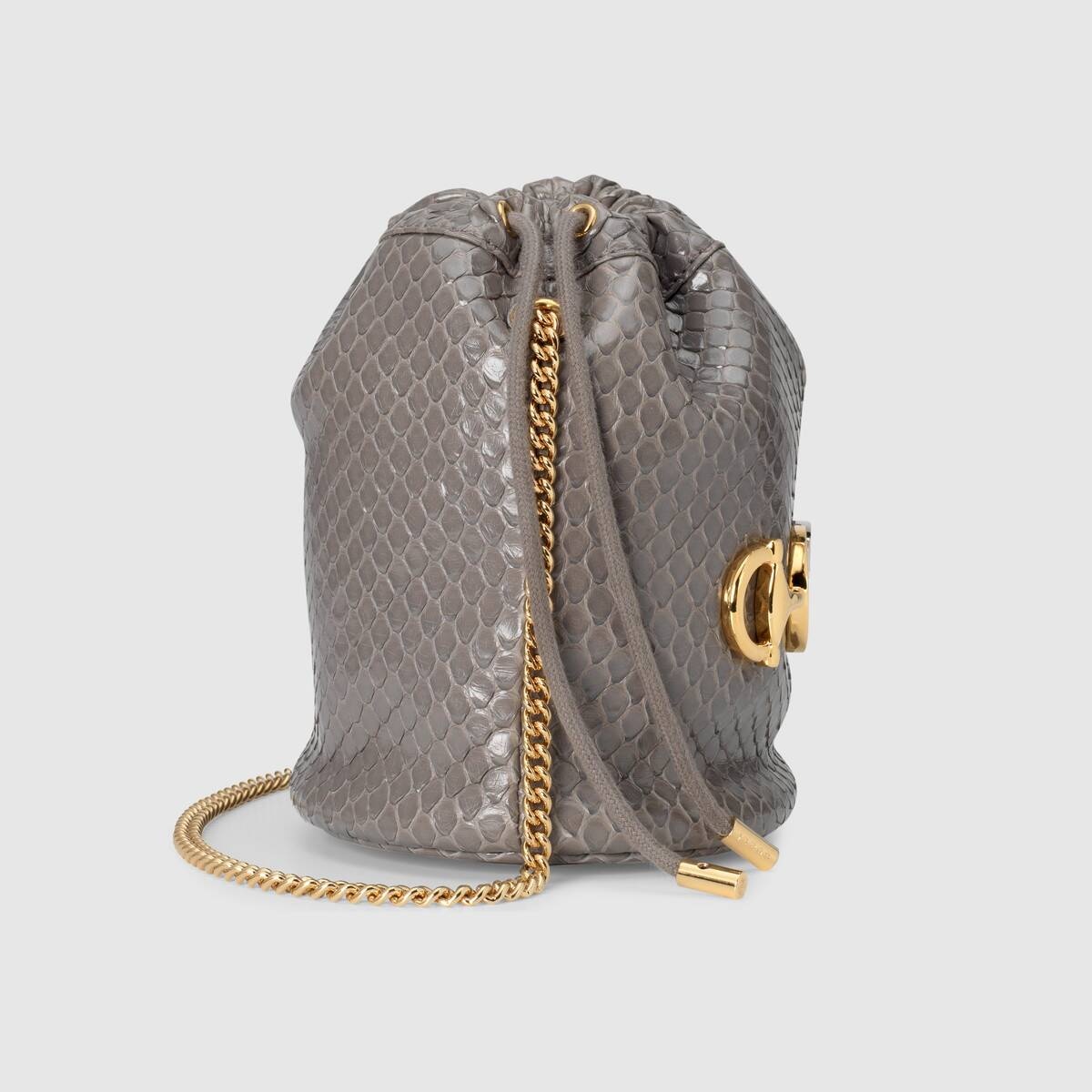 Gucci Zumi python mini bucket bag - 4