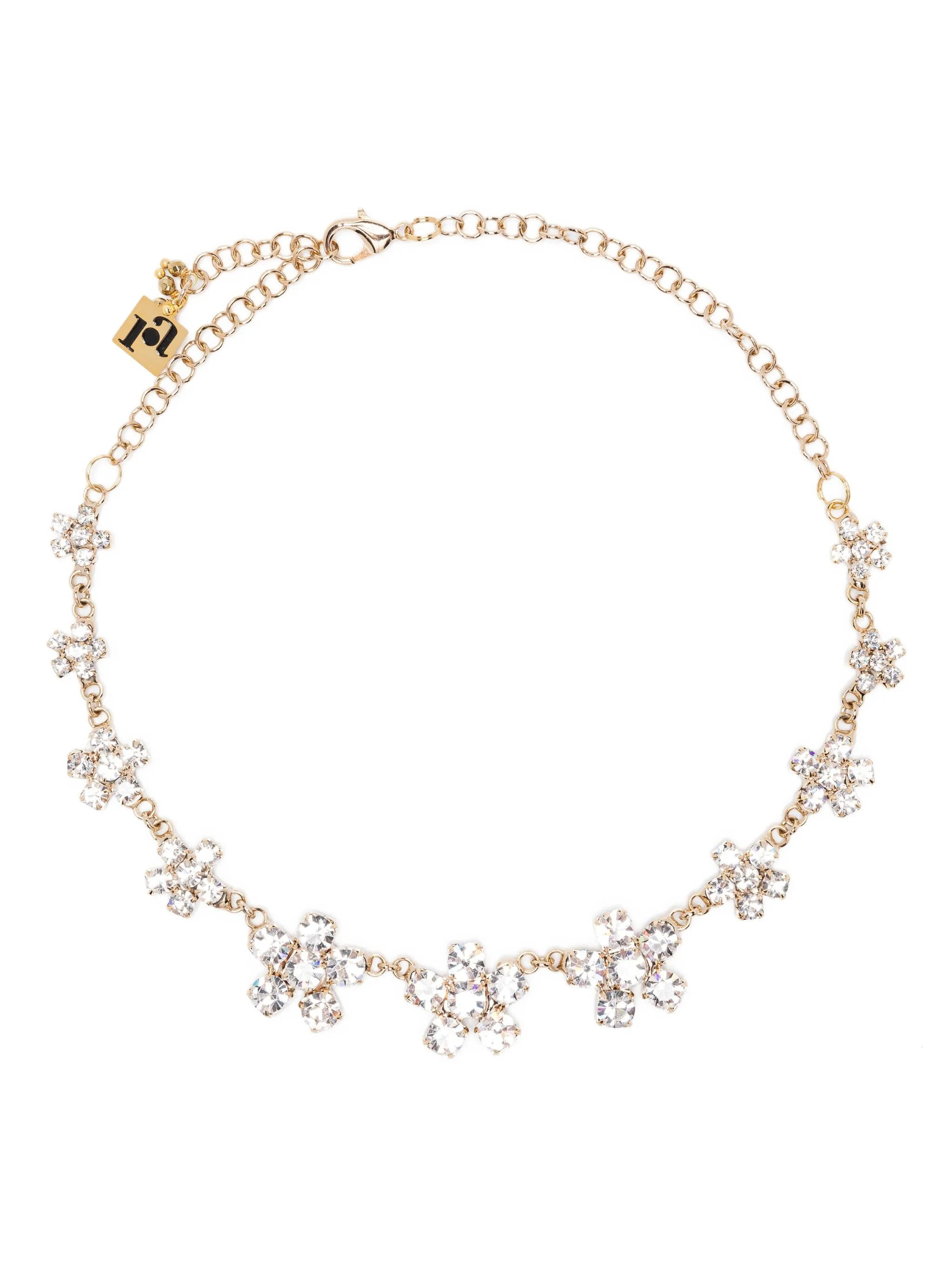 Rosantica Crystal-flower Gold Necklace - 1