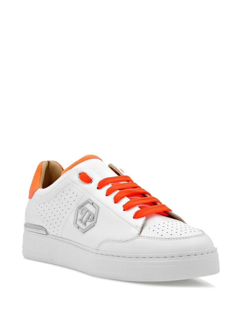 PHILIPP PLEIN logo-plaque leather sneakers outlook