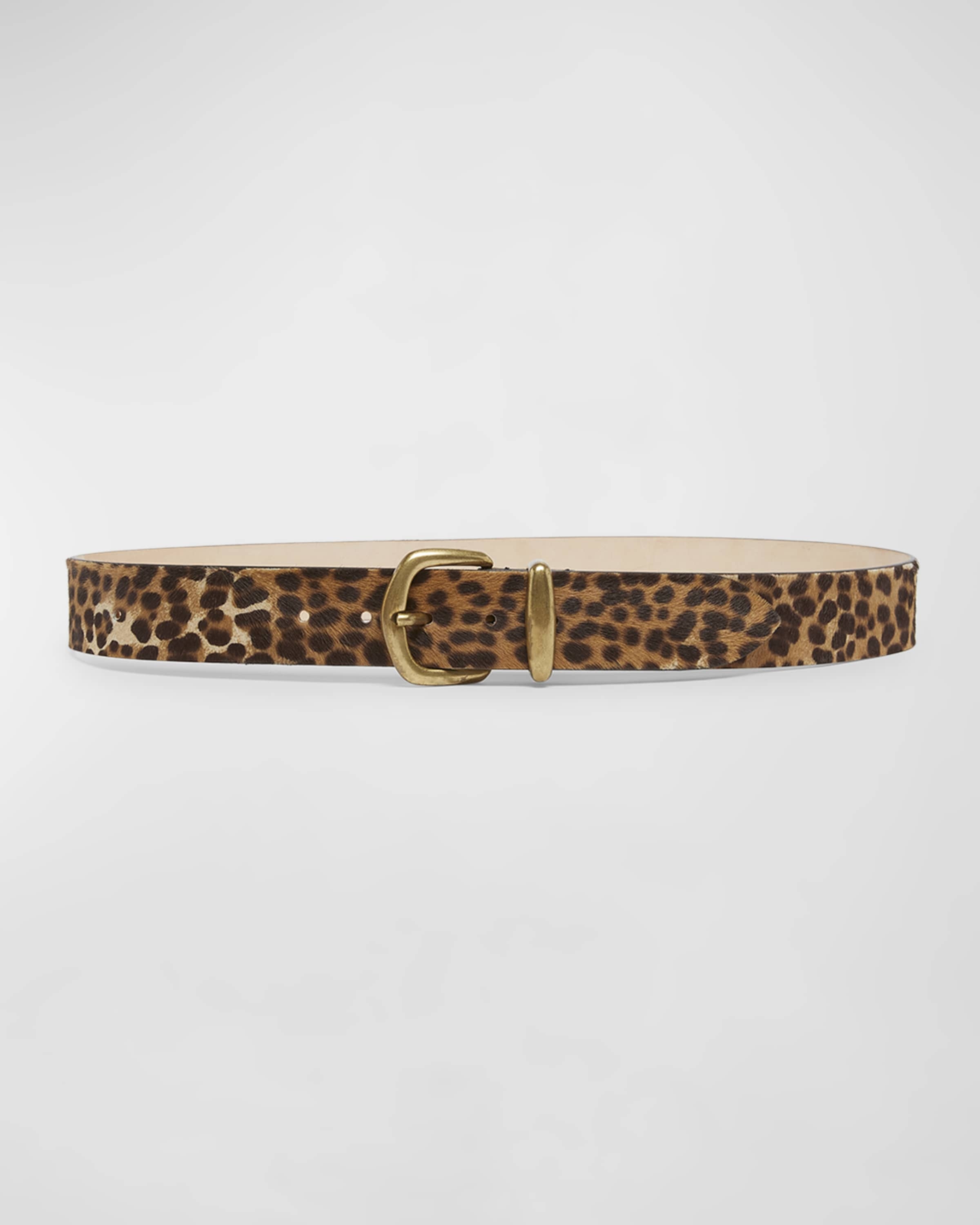 Dela Cheetah-Print Dyed Calf Belt - 1