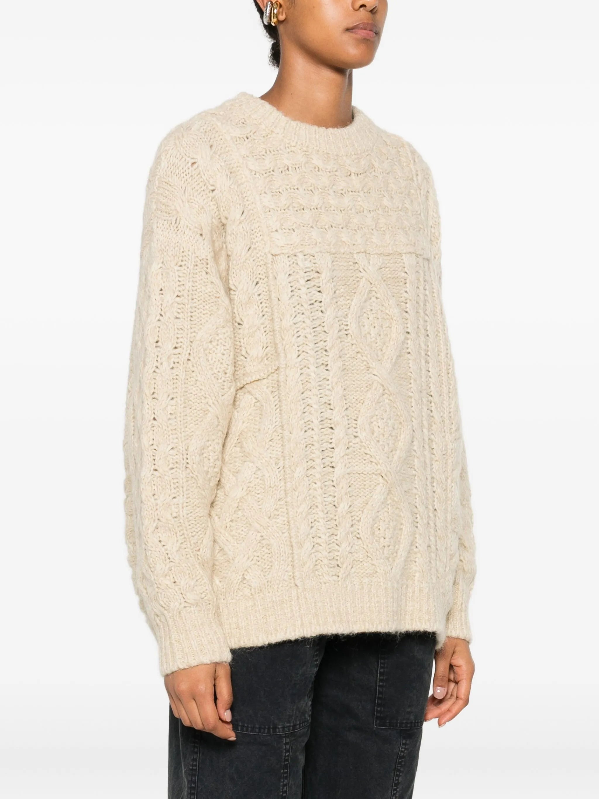 Marant Étoile Cable-knit Crew-neck Sweater - 4