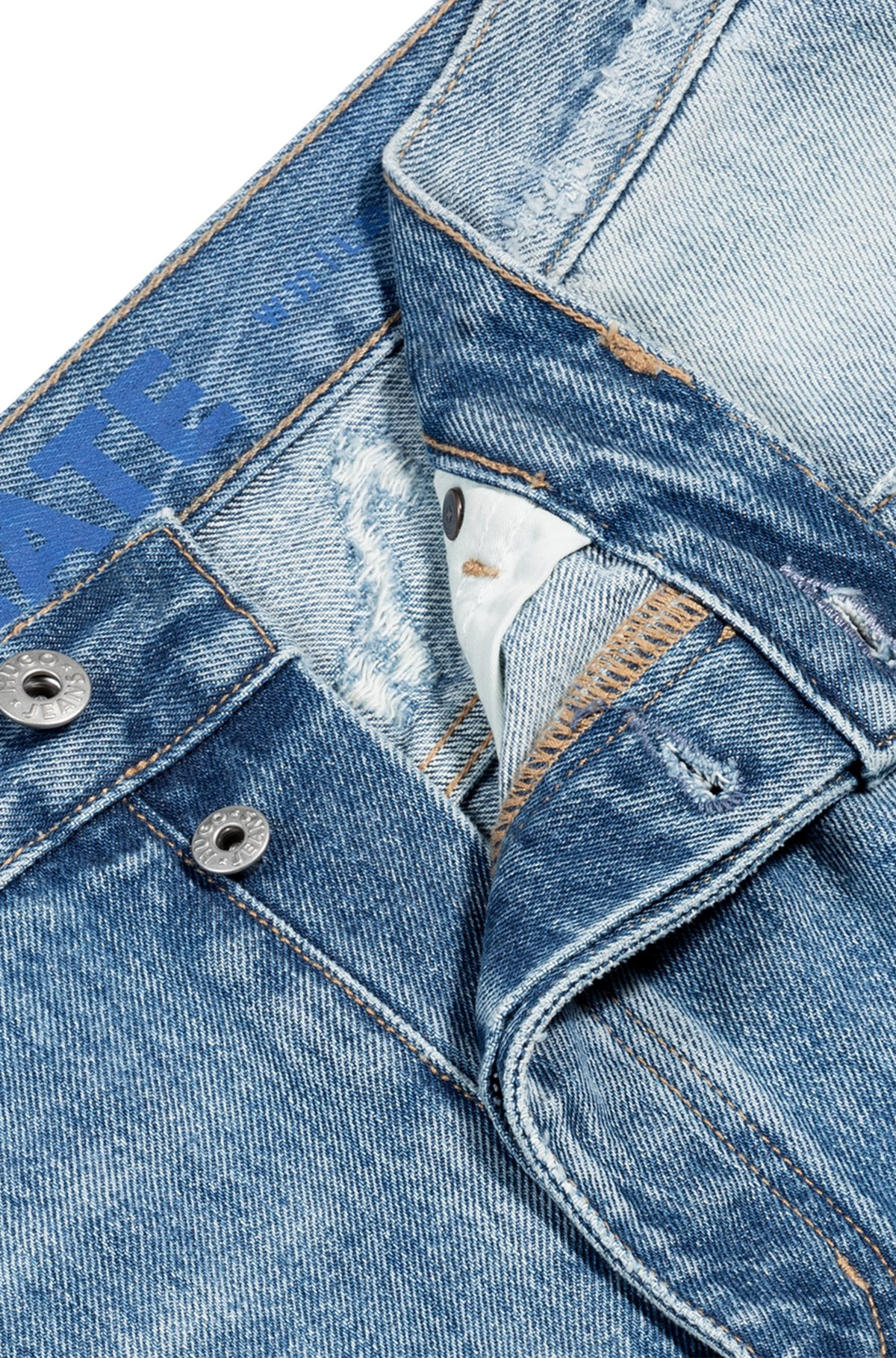 BAGGY-FIT JEANS IN STONEWASHED BLUE DENIM - 6