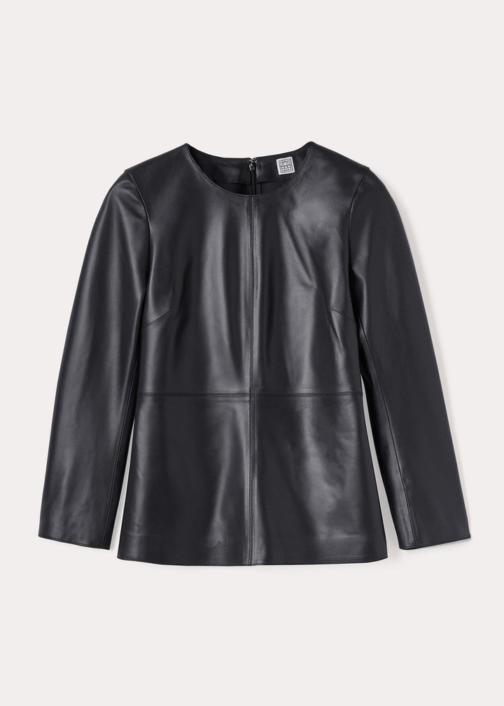 Panelled leather top black - 1