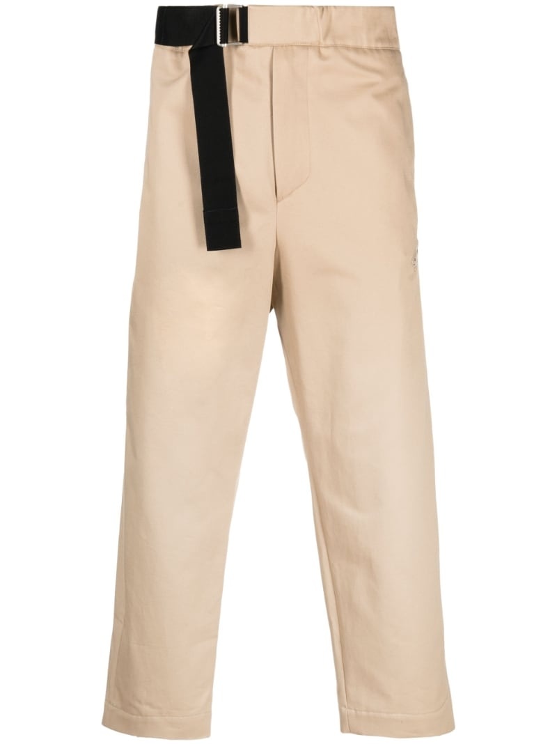 side buckle-fastening trousers - 1