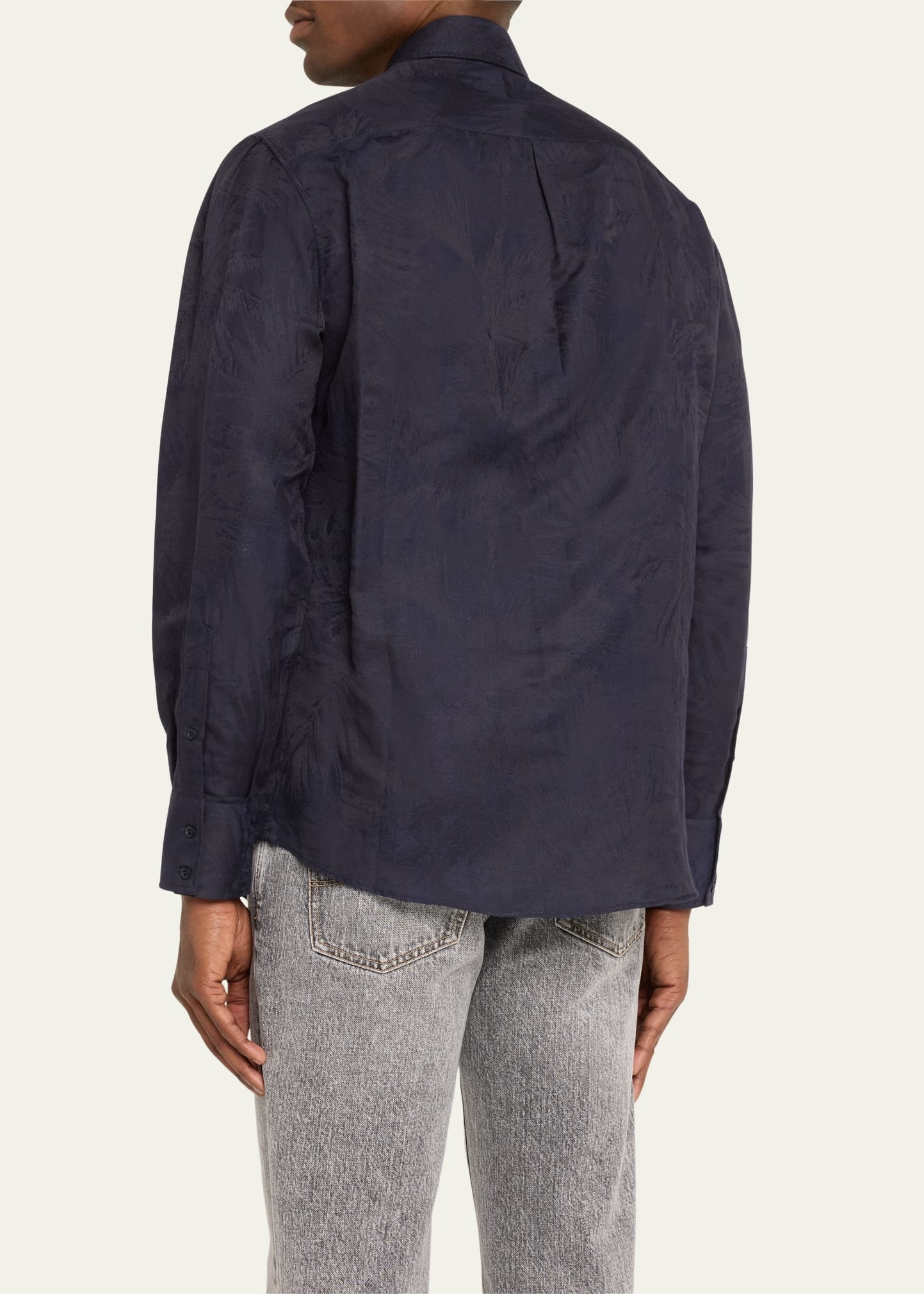 Men's Cotton and Linen Casual Button-Down Shirt - 3
