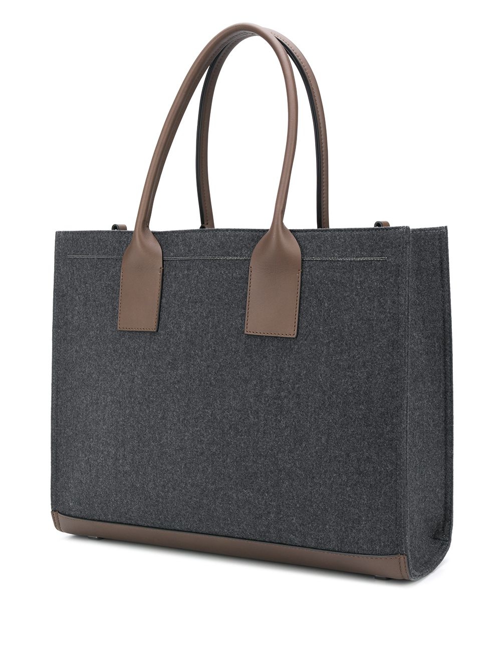 two-tone contrast tote  - 3