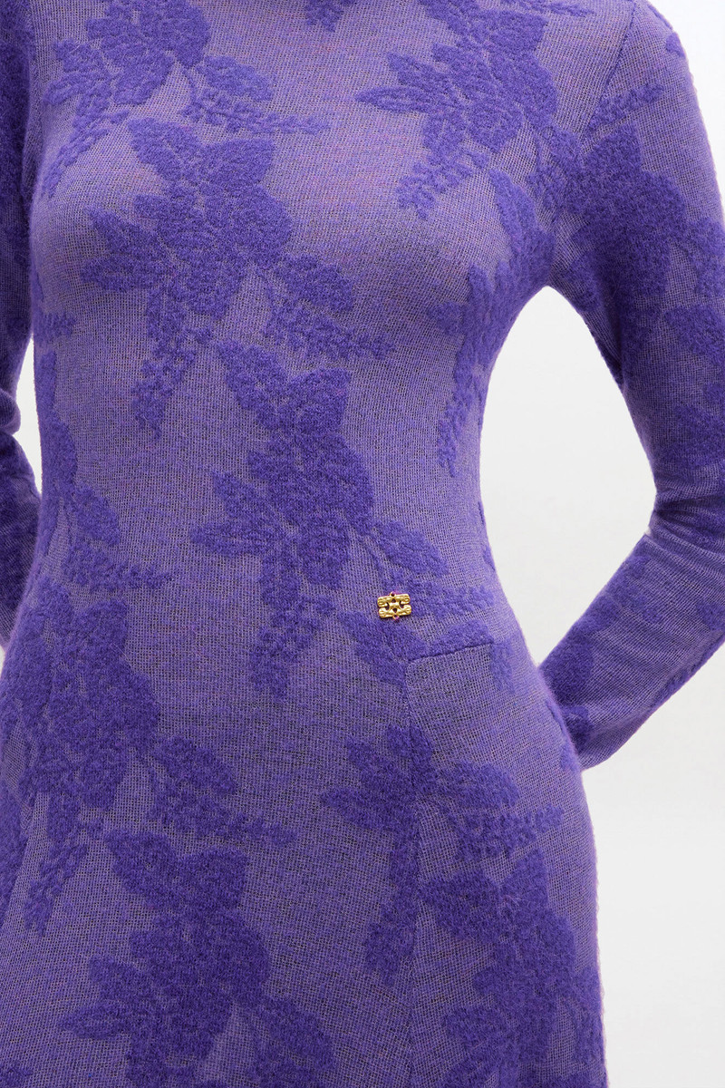 PURPLE SHEER FLOWER DRESS 4