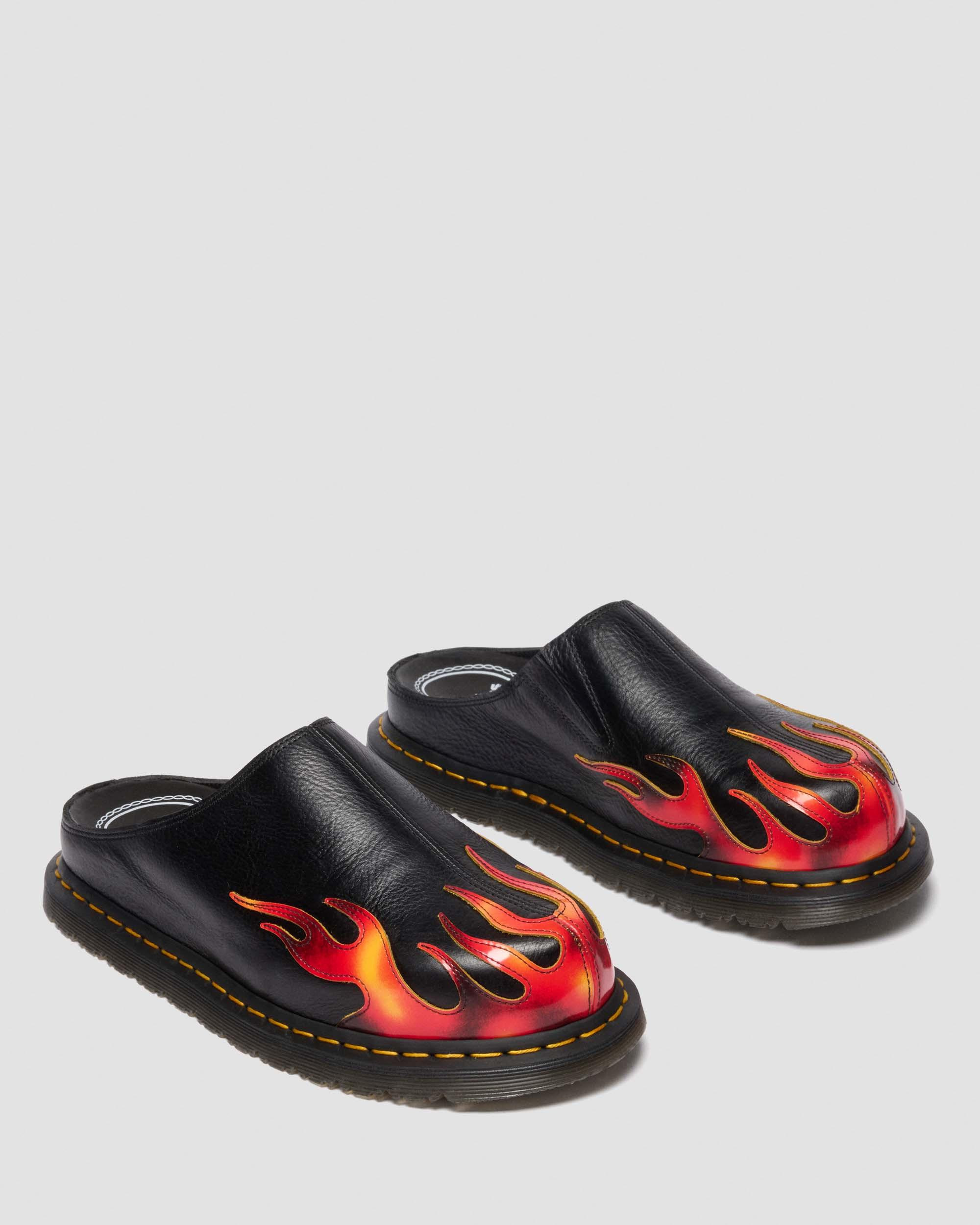 San Flame Leather Mules - 8