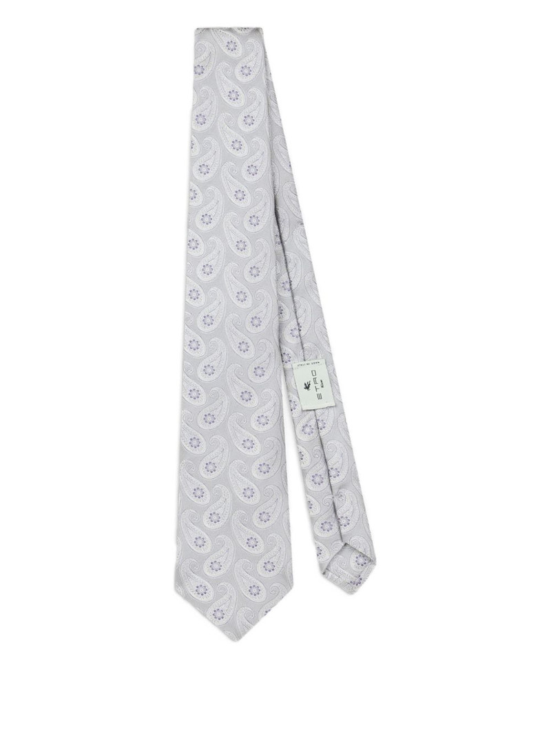 jacquard paisley motif tie 1
